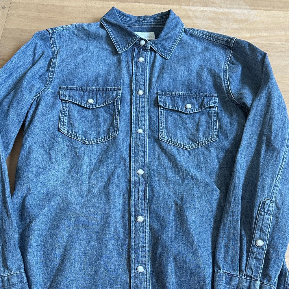 J. Crew Indigo Button Down Shirt
